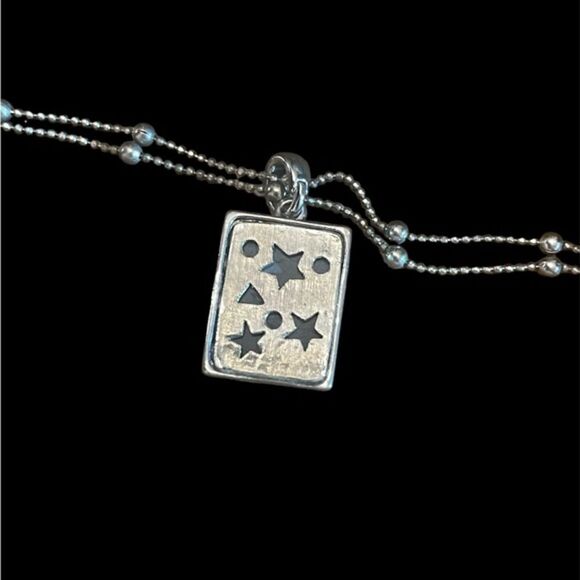 Double Stranded Reversible Crystal Star Pendant Necklace - Picture 2 of 14